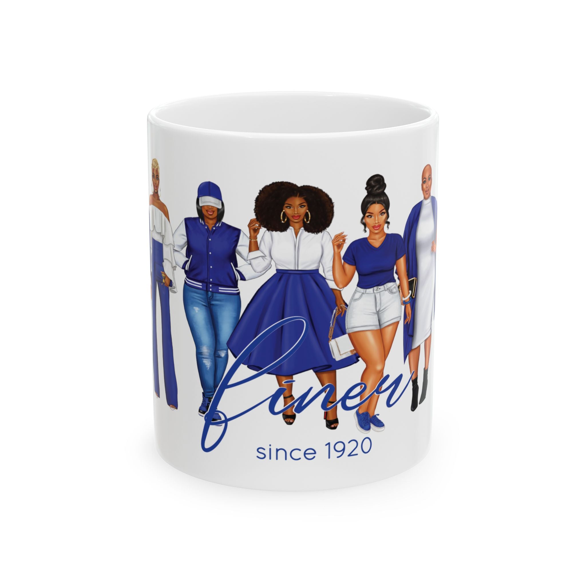 Divine Sisterhood Ceramic Mug in Blue/White (11oz/15oz)