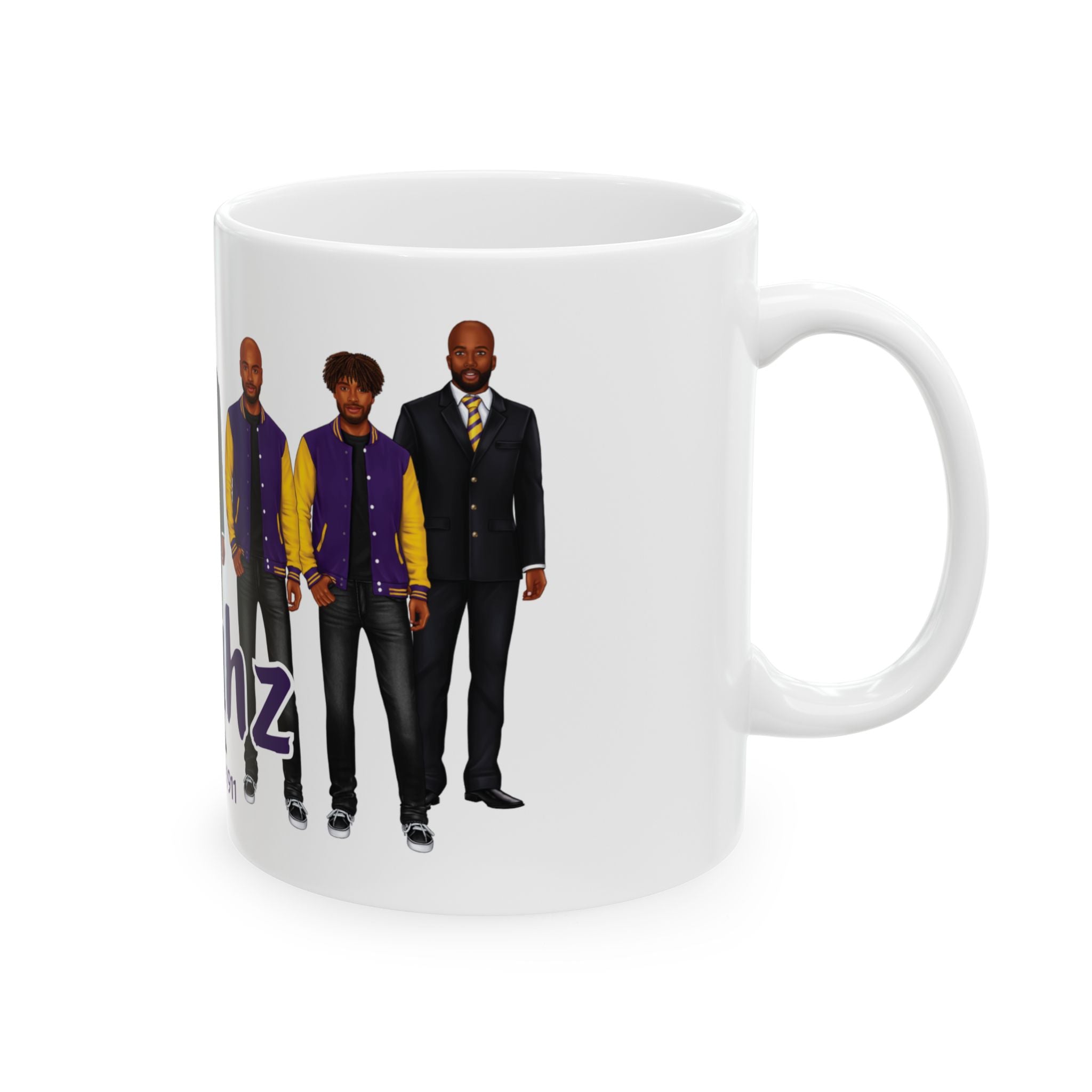 Divine Brotherhood Ceramic Mug in Purple/Gold (11oz/15oz)