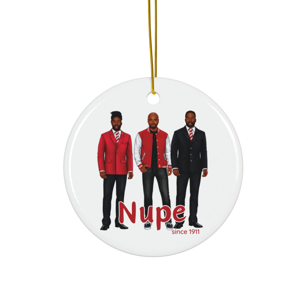 Divine Brotherhood Ceramic Ornament in Red/White