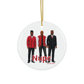 Divine Brotherhood Ceramic Ornament in Red/White