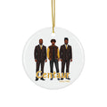 Divine Brotherhood Ceramic Ornament in Brown/Gold