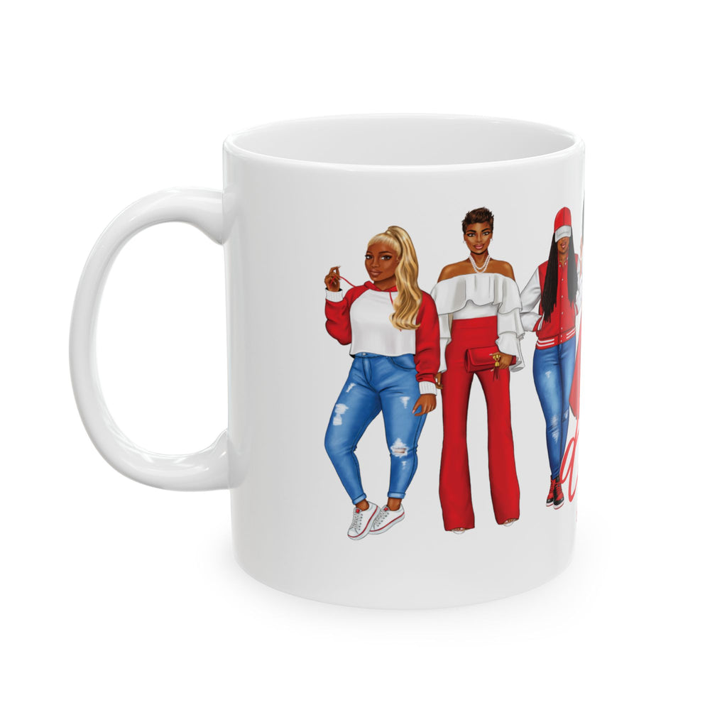 Divine Sisterhood Ceramic Mug in Red/White (11oz/15oz)