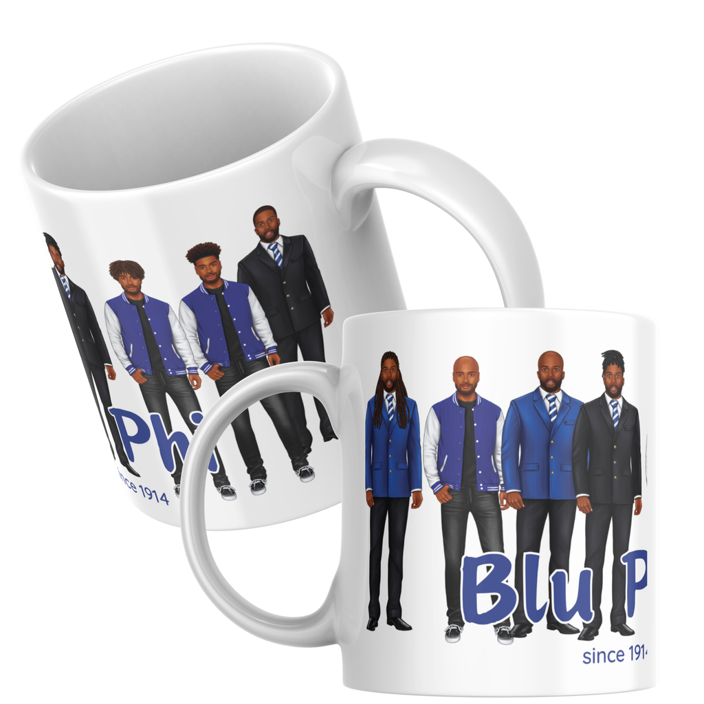 Divine Brotherhood Ceramic Mug in Blue/White (11oz/15oz)