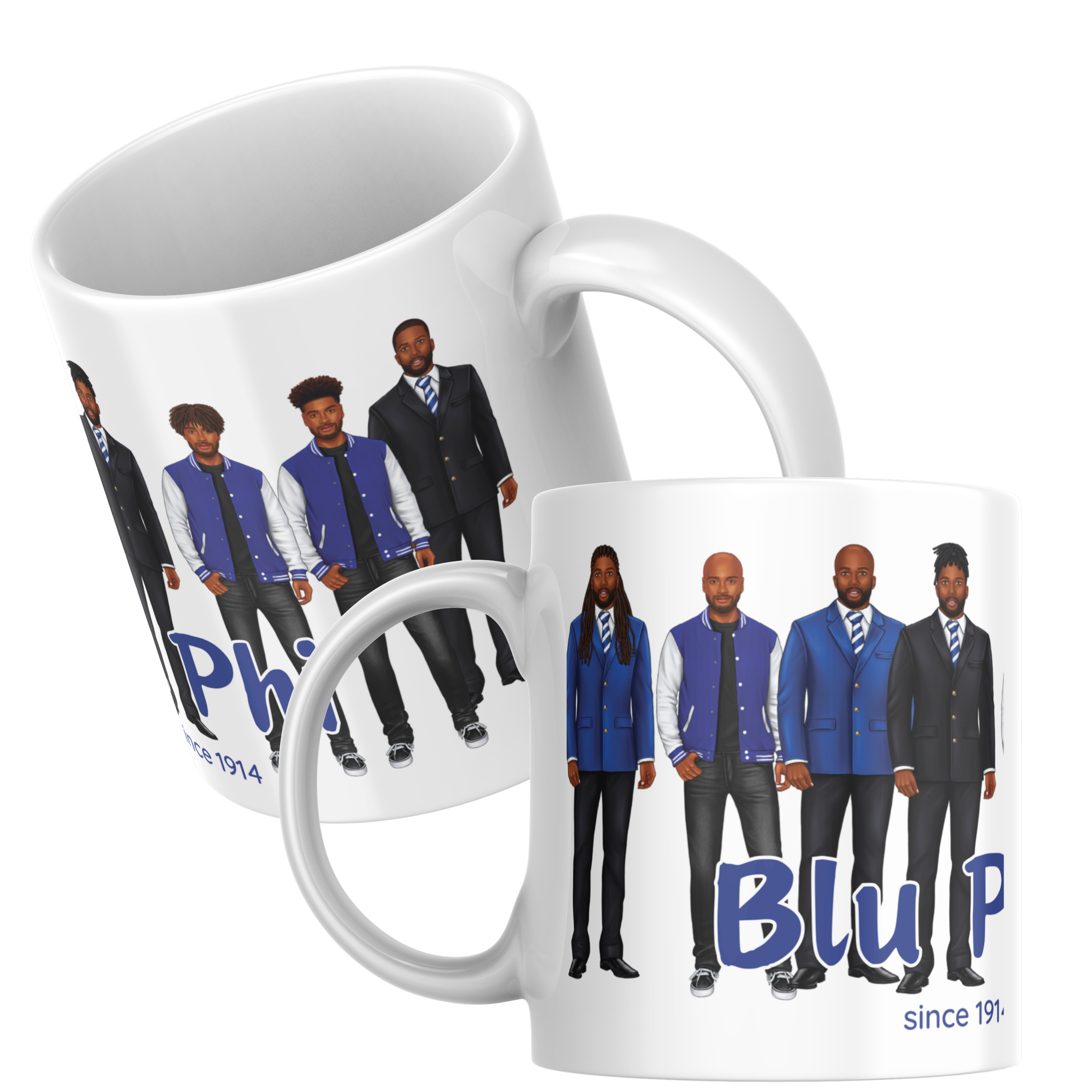 Divine Brotherhood Ceramic Mug in Blue/White (11oz/15oz)