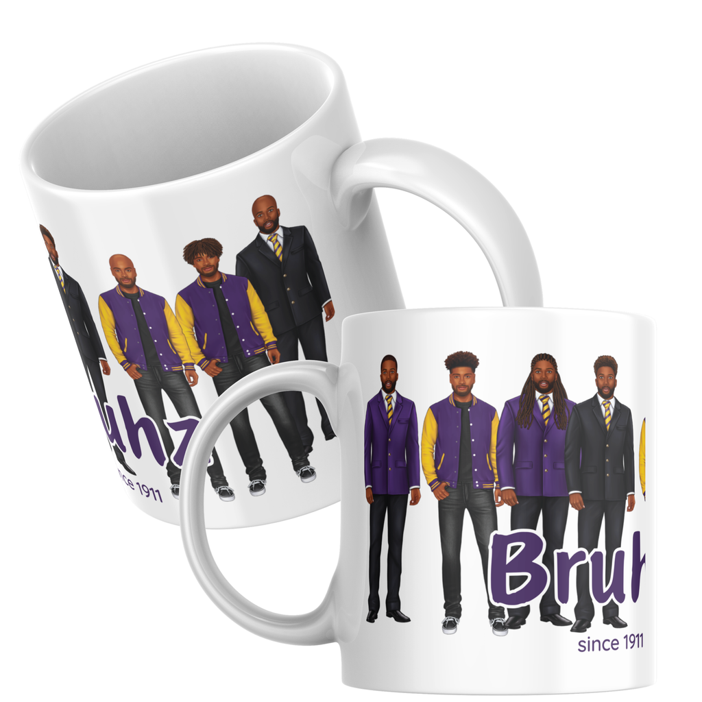 Divine Brotherhood Ceramic Mug in Purple/Gold (11oz/15oz)