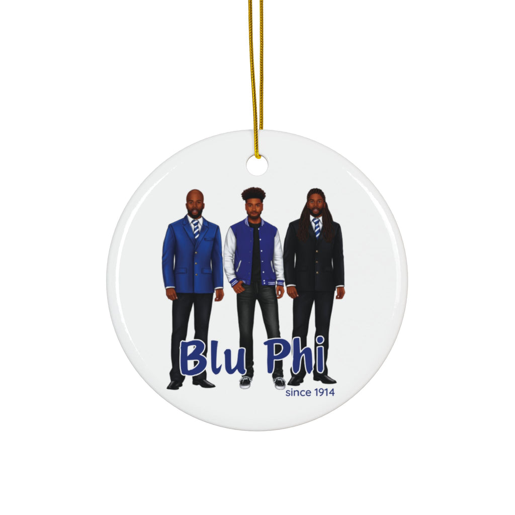Divine Brotherhood Ceramic Ornament in Blue/White