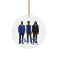 Divine Brotherhood Ceramic Ornament in Blue/White