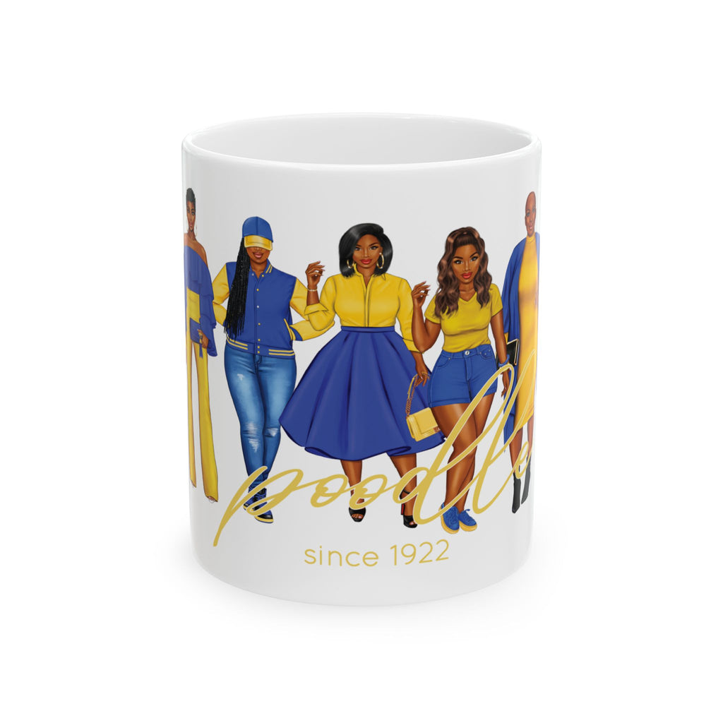 Divine Sisterhood Ceramic Mug in Blue/Yellow (11oz/15oz)
