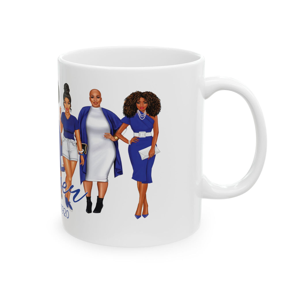 Divine Sisterhood Ceramic Mug in Blue/White (11oz/15oz)