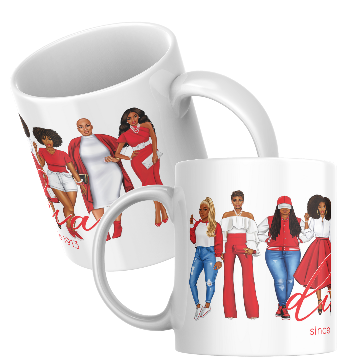 Divine Sisterhood Ceramic Mug in Red/White (11oz/15oz)