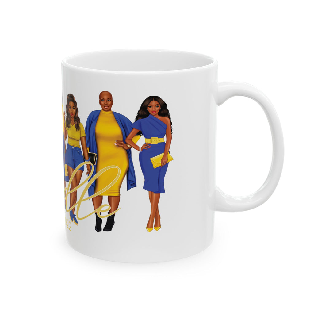 Divine Sisterhood Ceramic Mug in Blue/Yellow (11oz/15oz)