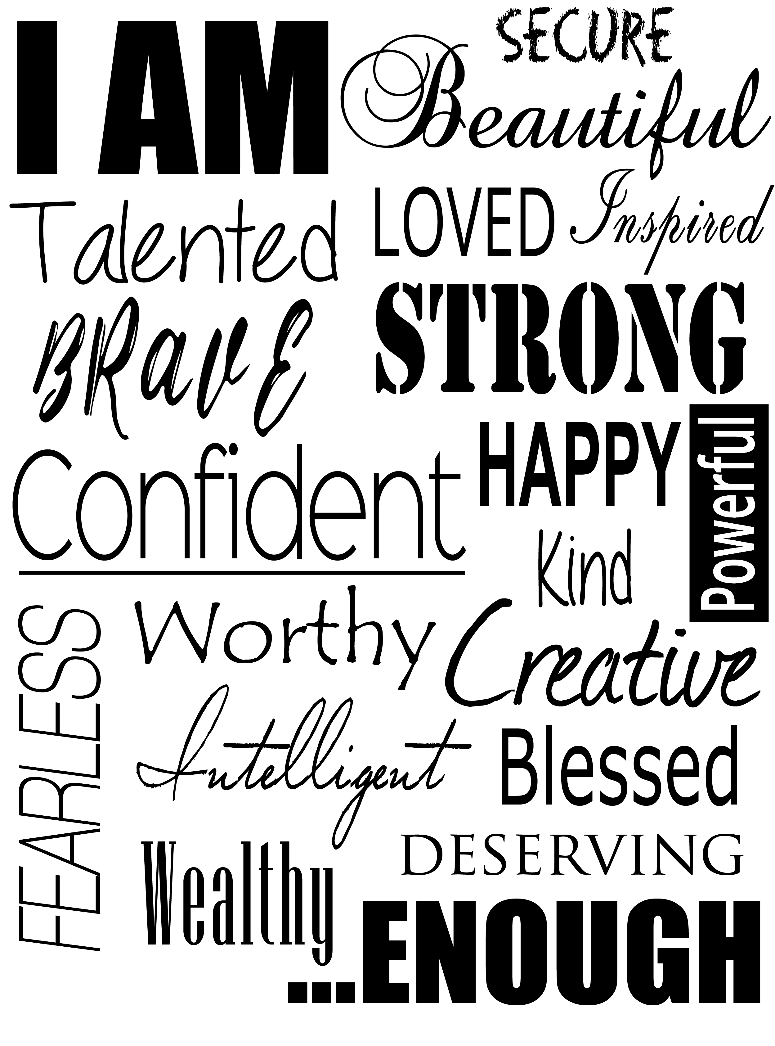 White I AM Positive Affirmation Tee & Tumbler Combo