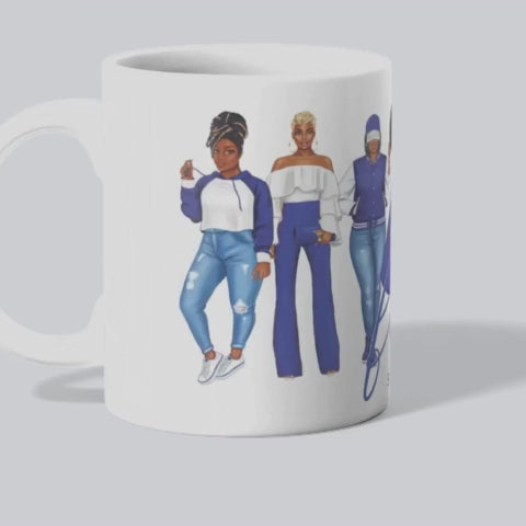Divine Sisterhood Ceramic Mug in Blue/White (11oz/15oz)