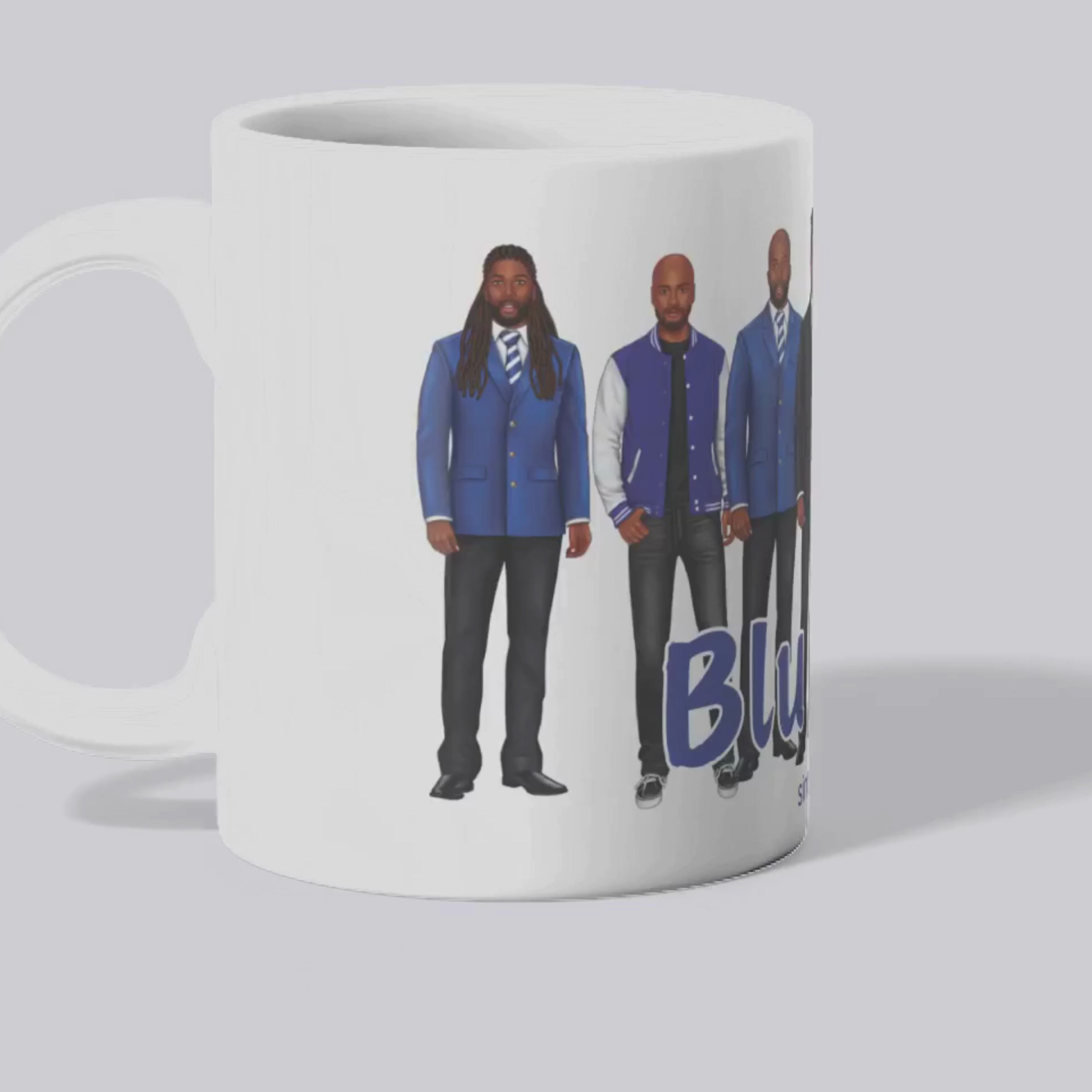 Divine Brotherhood Ceramic Mug in Blue/White (11oz/15oz)